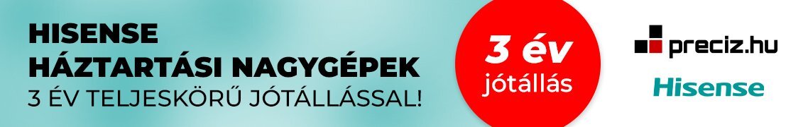 Hisense háztartási nagygépek 3 év jótálással fogyasztóknak a preciz.hu-tól! Hisense háztartási nagygépek 3 év jótálással fogyasztóknak a preciz.hu-tól!