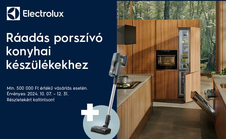 Ajándék porszívó Electrolux konyhai készülékekhez (500 000 Ft fölötti vásárlás esetén)