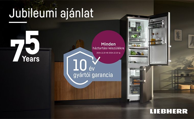 10 éves gyártói garancia promóció Liebherr hűtőszekrényekre!