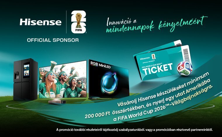 FIFA World Cup 2026 x Hisense - országos nyereményjáték - március 23-május 10 /regisztrációhoz kötött/ FIFA World Cup 2026 x Hisense - országos nyereményjáték - március 23-május 10 /regisztrációhoz kötött/