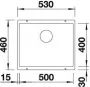 SUBLINE 500-U fehér Beépítési méretrajz