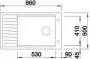 ELON XL 8S ANTRACIT Beépítési méretrajz