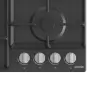 Gorenje G641EXB beépíthető gázfőzőlap, 60cm, elölgombos vezérlés, egykezes szikragyújtás, öntöttvas edénytartó rács, fekete acéllap