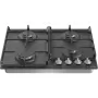 Gorenje G641EXB beépíthető gázfőzőlap, 60cm, elölgombos vezérlés, egykezes szikragyújtás, öntöttvas edénytartó rács, fekete acéllap