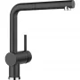 Blanco Linus-S Silgranit zuhanyfejes csap, minimalista design, kihúzható csapfej, magas kifolyó, magasnyomású /fekete/