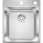 Blanco Solis 400-IF/A rozsdamentes mosogató excenterrel, rejtett c-overflow túlfolyóval, infino szűrőkosárral, pushcontrol lefolyó-távműködtetővel