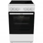 Gorenje GEC5A41WG elektromos tűzhely, 50 cm, fehér, silvermatte zománc, pizza funkció, gyors előmelegítés funkció, 62 literes sütőtér