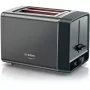 Bosch TAT5P425 kenyérpirító, designline, grafitszürke, fokozatmentes teljesítményszabályzó, kiolvasztás, melegítés, 970 w