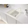 Blanco Linus-S Silgranit zuhanyfejes csap, minimalista design, kihúzható csapfej, magas kifolyó, magasnyomású /törtfehér/