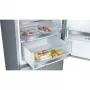 Bosch KGE394LCA alulfagyasztós kombinált hűtőszekrény, szálcsiszolt acél színű, 201 cm, 249/94 l, lowfrost, vitafresh fiók, easyaccess polc
