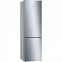 Bosch KGE394LCA alulfagyasztós kombinált hűtőszekrény, szálcsiszolt acél színű, 201 cm, 249/94 l, lowfrost, vitafresh fiók, easyaccess polc