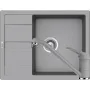 Schock Ronda D-100L gránit mosogató + Cosmo csaptelep szett (Croma), 50 cm-es szekrénybe építhető, cristalite mosogatótálca