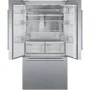 Bosch KFF96PIEP MultiDoor hűtőszekrény, szálcsiszolt acél, nofrost, home connect, víz- és jégadagoló, vitafresh, 183 cm, 402/171 l