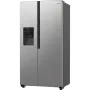 Gorenje NRR9185ESXL side-by-side hűtőszekrény, inox, nofrost, inverteres, multiflow, jégkockakészítő, gyorsfagyasztás, 178,6 cm, 376/190 l