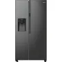 Gorenje NRR9185ESBXL  side-by-side hűtőszekrény, fekete, nofrost, inverteres, multiflow, jégkockakészítő, gyorsfagyasztás, 178,6 cm, 376/190 l