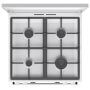 Gorenje GKS6C71WF kombinált tűzhely, fehér, 60 cm, extrasteam gőzfunkció, airfry, teleszkópos sütősín, aquaclean, led kijelző, fém tető