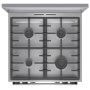 Gorenje GKS6C71XF kombinált tűzhely, inox, 60 cm, gőzfunkció extrasteam, airfry, teleszkópos sütősín, aquaclean, led kijelző, fém tető