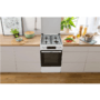 Gorenje GK5C64WH kombinált tűzhely, fehér, 50 cm, 70 l, airfry, teleszkópos sütősín, gyors előmelegítés, aquaclean tisztítás, fém tető