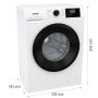 Gorenje W3NGPI72SBS elöltöltős keskeny mosógép, 7 kg, 1200 f/p., 43,5 cm mély, gőzfunkció, inverter motor, dobtisztító program, led kijelző