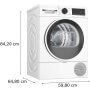 Bosch WQG24101BY hőszivattyús szárítógép 9 kg, a++, touchcontrol kijelző, easyclean, autodry, gyorsprogram, vasaláskönnyítés, led kijelző