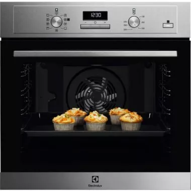 Electrolux EOD3H70X SteamBake beépíthető elektromos sütő, led kijelző, süllyeszett gombok, aqua clean tisztítás, softclosing, teleszkópos sütősín, 72l (xxl)