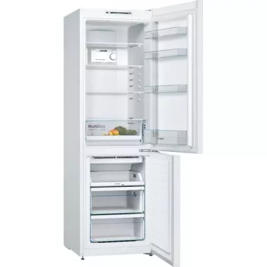 Bosch KGN36NWEA alulfagyasztós kombinált hűtőszekrény, fehér, nofrost, gyorsfagyasztás, 186 cm, 216/89 l, 60 cm széles