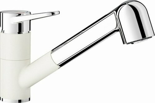 Blanco WEGA-S II Silgranit mosogató csaptelep, kihúzható zuhanyfejjel, kétállású zuhany funkció, felső karos /fehér/