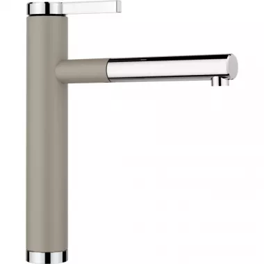 Blanco LINEE-S Silgranit mosogató csaptelep, kihúzható csapfejjel, fémbevonatú zuhanycső, magasnyomású /tartufo/