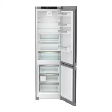 Liebherr CNsdb 5723 alulfagyasztós kombinált hűtőszekrény, ezüst, 201,5cm, nofrost, duocooling, érintővezérlés, easytwist-ice, easyfresh, freshair szűrő, led