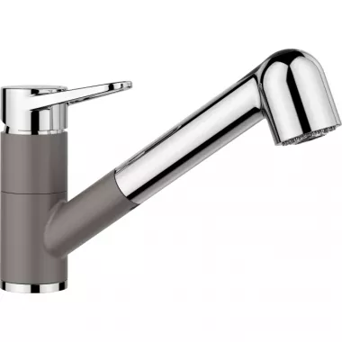 Blanco WEGA-S II Silgranit mosogató csaptelep, kihúzható zuhanyfejjel, kétállású zuhany funkció, felső karos /vulkánszürke/