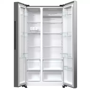 Gorenje NRR9185EAXL side-by-side hűtőszekrény, inox, nofrost, inverteres, multiflow, twistice jégtálca, 178,6 cm, 358/192 l