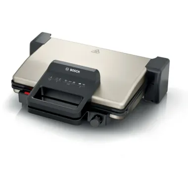 Bosch TCG3302 kontakt grill, ezüst, három grillezési lehetőség, fokozatmentes hőmérséklet-szabályozás, 2000 w