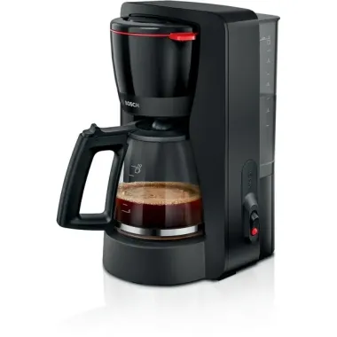 Bosch TKA2M113 filteres kávéfőző, fekete, 1,4 literes víztartály, dripstop, 1200 w