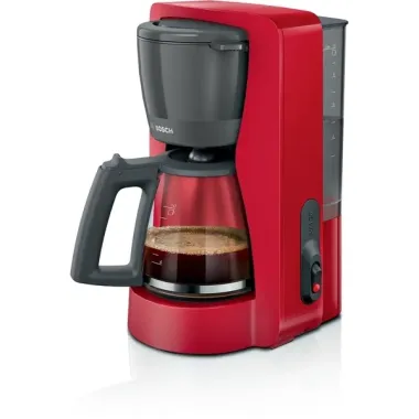 Bosch TKA2M114 filteres kávéfőző, vörös, 1,4 literes víztartály, dripstop, 1200 w