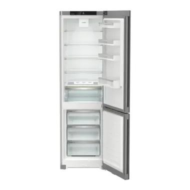 Liebherr KGNsd 57Vc03  alulfagyasztós kombinált hűtőszekrény, ezüst, 201,5 cm, nofrost, duocooling, érintővezérlés, powercooling, easyfresh, led