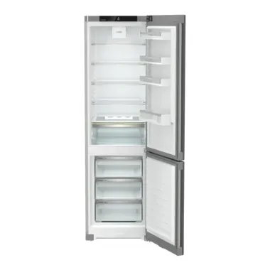 Liebherr KGNsf 57Vd03 alulfagyasztós kombinált hűtőszekrény, ezüst, 201,5 cm, nofrost, duocooling, érintővezérlés, powercooling, easyfresh, led
