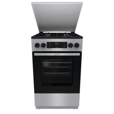 Gorenje GK5C42SJ kombinált tűzhely, szürke, 50 cm, 62 l, pizza funkció, aquaclean tisztítás, led kijelző, fém tető