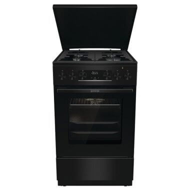 Gorenje MEKS5141BM kombinált tűzhely, fekete, 50 cm, extrasteam gőzfunkció, airfry, aquaclean tisztítás, teleszkópos sütősín, fém tető